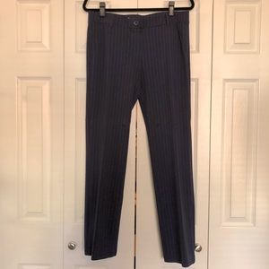 Betabrand Navy pinstripe stretch trousers